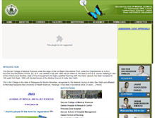 Tablet Screenshot of deccancollegeofmedicalsciences.com